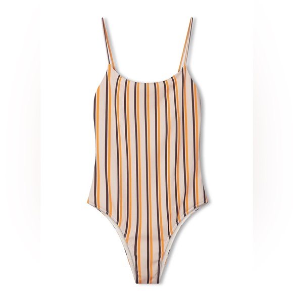 LICORICE STRIPE RIB ONE PIECE - Picture 2 of 7